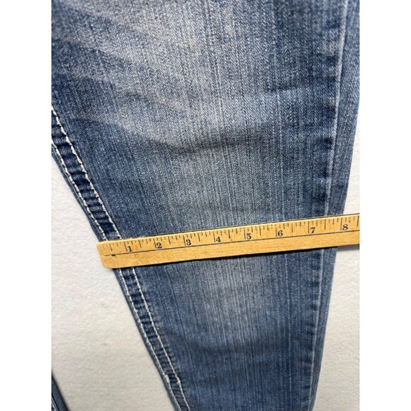 True Religion Womens Joey World Tour Blue Denim Jeans Size 28 Distressed Style - Picture 9 of 12